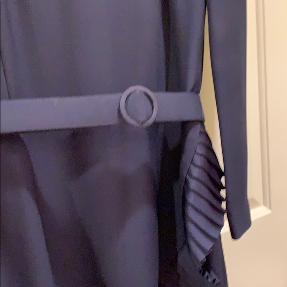 Carolina Herrera navy dress sz 12 - Picture 8 of 11